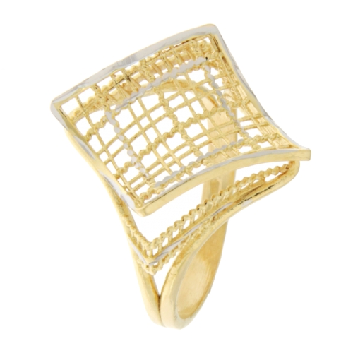 White Yellow Gold Women&#39;s Ring GL100909