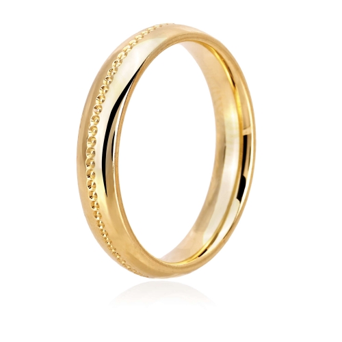 Wedding Ring Yellow Gold Comfortable Fantasy GL100917