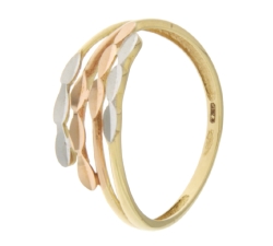 White Yellow Pink Gold Women&#39;s Ring GL100915