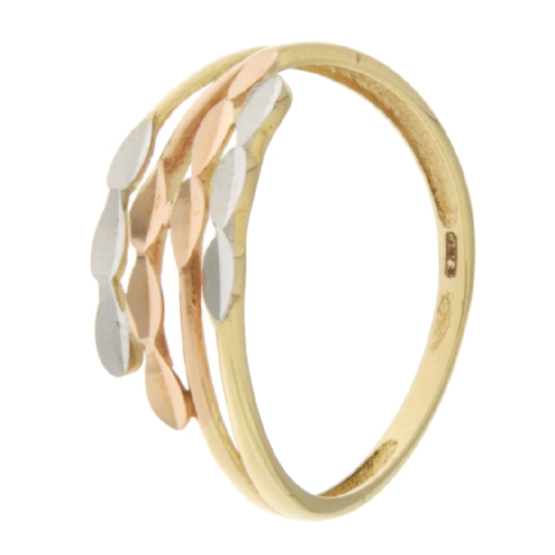 White Yellow Pink Gold Women&#39;s Ring GL100915