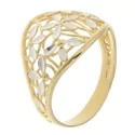 White Yellow Gold Women&#39;s Ring GL100916