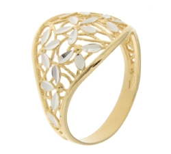 White Yellow Gold Women&#39;s Ring GL100916