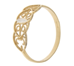 White Yellow Gold Women&#39;s Ring GL100917