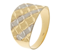 White Yellow Gold Women&#39;s Ring GL100918