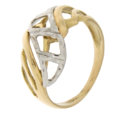 White Yellow Gold Women&#39;s Ring GL100930