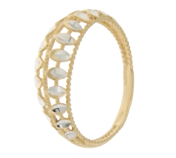 White Yellow Gold Women&#39;s Ring GL100931