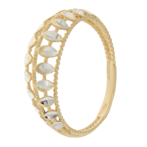 White Yellow Gold Women&#39;s Ring GL100931