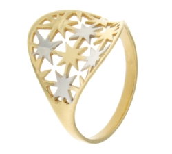 White Yellow Gold Women&#39;s Ring GL100932