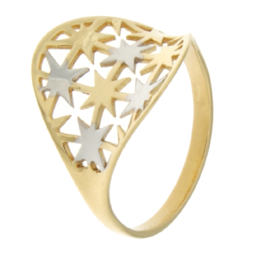 White Yellow Gold Women&#39;s Ring GL100932