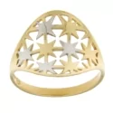 White Yellow Gold Women&#39;s Ring GL100932