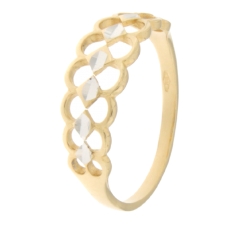 White Yellow Gold Women&#39;s Ring GL100933