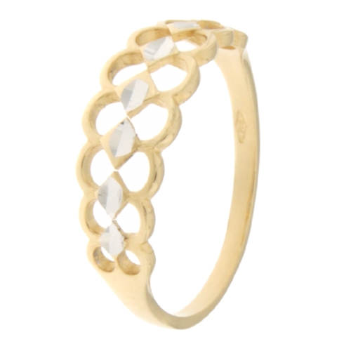 White Yellow Gold Women&#39;s Ring GL100933