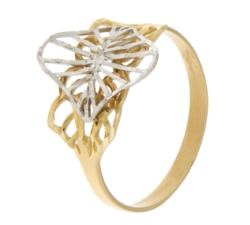 White Yellow Gold Women&#39;s Ring GL100934