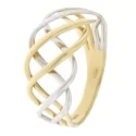 White Yellow Gold Women&#39;s Ring GL100936