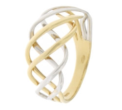 White Yellow Gold Women&#39;s Ring GL100936