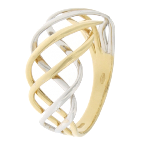 White Yellow Gold Women&#39;s Ring GL100936