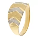 White Yellow Gold Women&#39;s Ring GL100939