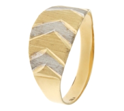 White Yellow Gold Women&#39;s Ring GL100939