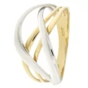 White Yellow Gold Women&#39;s Ring GL100940