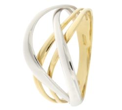 White Yellow Gold Women&#39;s Ring GL100940