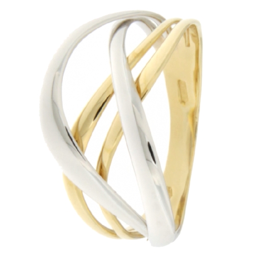 White Yellow Gold Women&#39;s Ring GL100940