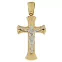 Weiß-Gelb-Gold-Kreuz-Anhänger GL100941