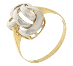 White Yellow Gold Women&#39;s Ring GL100951