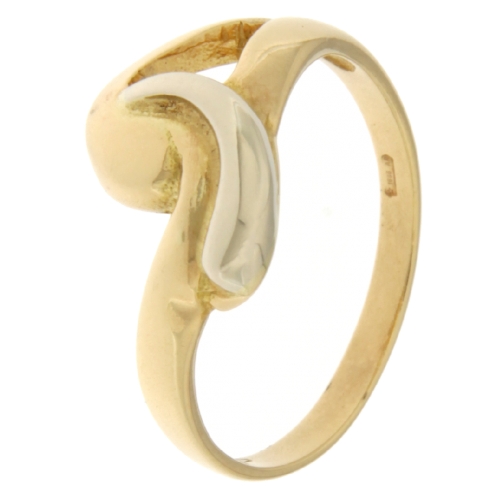 White Yellow Gold Women&#39;s Ring GL100952