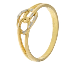 White Yellow Gold Women&#39;s Ring GL100969