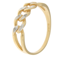 White Yellow Gold Women&#39;s Ring GL100970