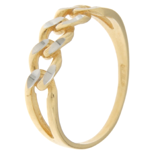 White Yellow Gold Women&#39;s Ring GL100970