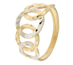 White Yellow Gold Women&#39;s Ring GL100975