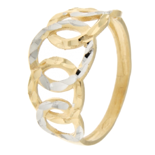 White Yellow Gold Women&#39;s Ring GL100975