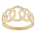 White Yellow Gold Women&#39;s Ring GL100975