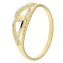 White Yellow Gold Women&#39;s Ring GL100976