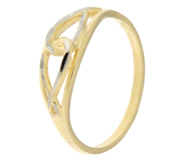 White Yellow Gold Women&#39;s Ring GL100976