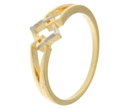 White Yellow Gold Women&#39;s Ring GL100985