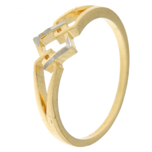 White Yellow Gold Women&#39;s Ring GL100985