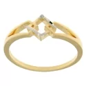 White Yellow Gold Women&#39;s Ring GL100985