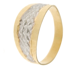 White Yellow Gold Women&#39;s Ring GL100986