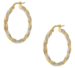 White Yellow Gold Women&#39;s Earrings GL100992