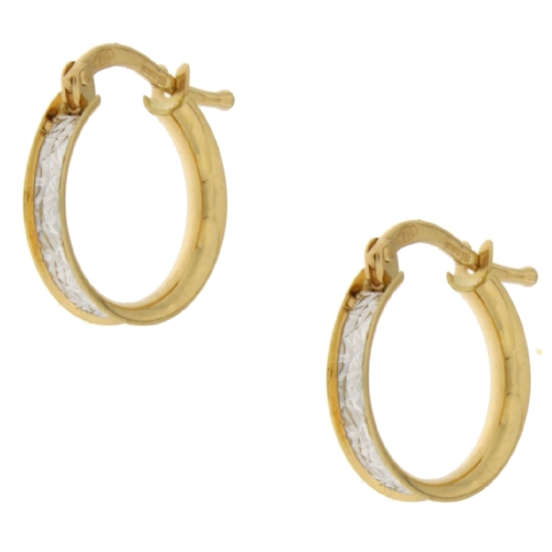 White Yellow Gold Women&#39;s Earrings GL100993