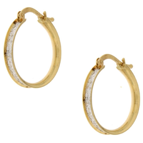 White Yellow Gold Women&#39;s Earrings GL100994