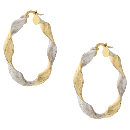 Orecchini Donna Oro Giallo Bianco GL100996