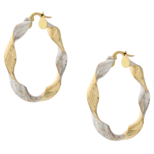 White Yellow Gold Women&#39;s Earrings GL100996