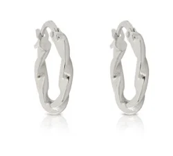 Women's Hoop Earrings in White Gold 803321709943