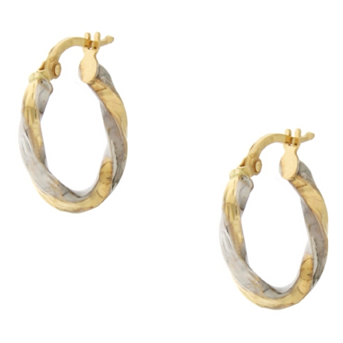 White Yellow Gold Women&#39;s Earrings GL101016