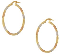 Gelb-Weiß-Roségold Damenohrringe GL101017