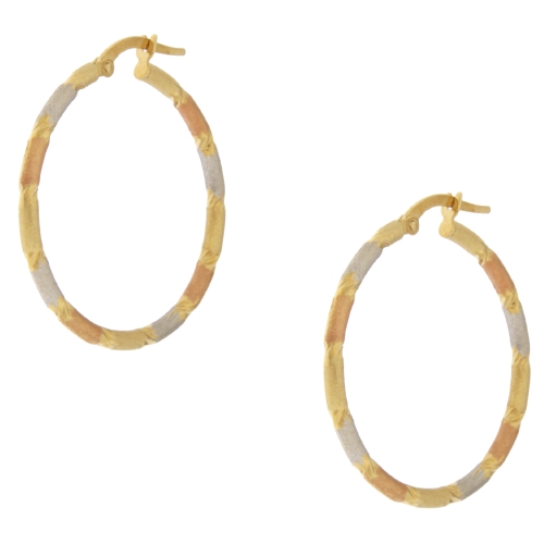 Yellow White Pink Gold Women&#39;s Earrings GL101017