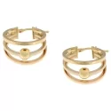 Yellow White Pink Gold Women&#39;s Earrings GL101029